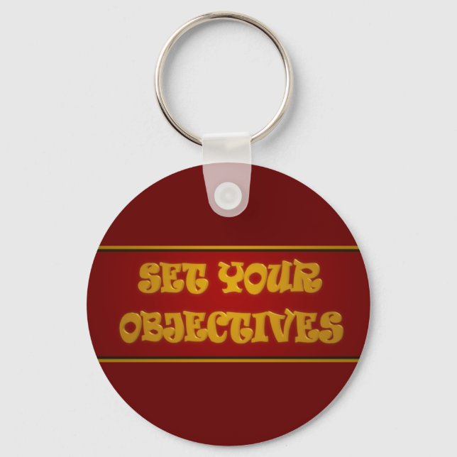 Motivation career work design with text key ring (Front)
