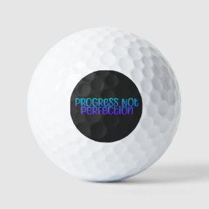 Motivation Colourful Progress Not Perfection Golf Balls