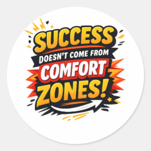 Motivation Design Classic Round Sticker