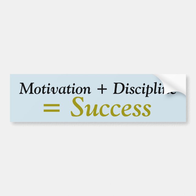 Motivation + Disicipline = Success sticker (Front)