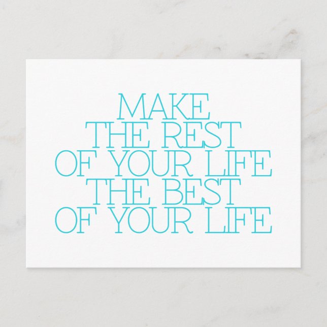 Motivation, inspiration, words of wisdom. quotes postcard (Front)