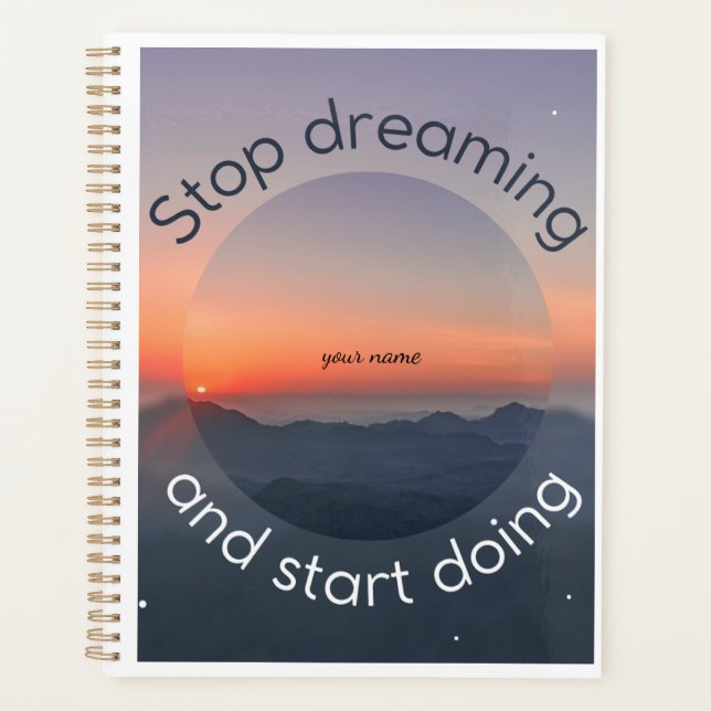 Motivation Journal | “Start Today”  Planner (Front)