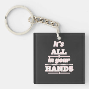 Motivation, Life, Courage Key Ring