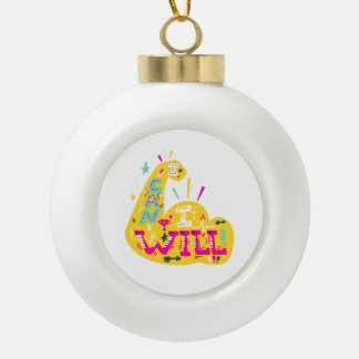 Motivation, Motivational, Success Ceramic Ball Christmas Ornament