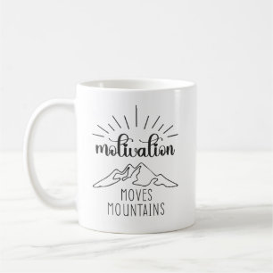 Motivation Moves Mountains, Hustle Success Gym Coffee Mug