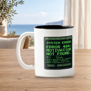 Motivation Not Found Retro Computer Mug