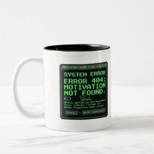 Motivation Not Found Retro Computer Mug
