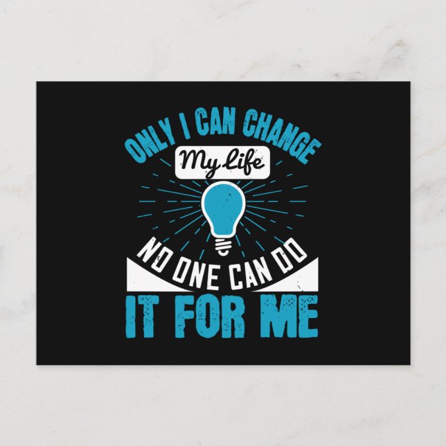 Motivation - Only I Can Change My Life Postcard (Front)