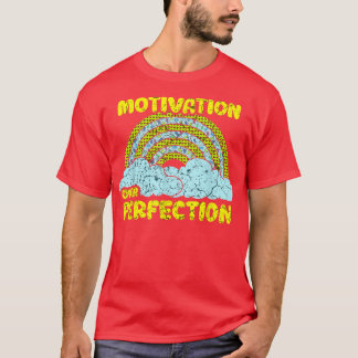 Motivation Over Perfection Rainbow Teacher Motivat T-Shirt