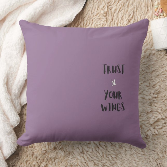 Motivation Positive Affirmation Purple Pillows  (Blanket)