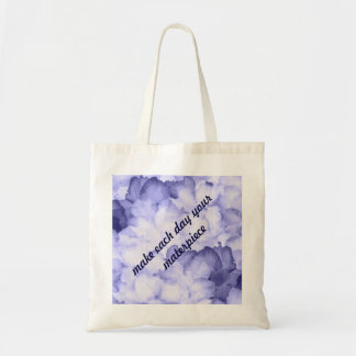 Motivation pretty purple handbag tote reusable