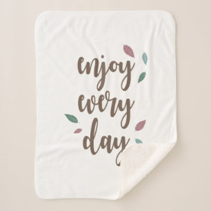 Motivation quote calligraphy text sherpa blanket