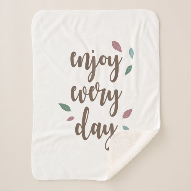 Motivation quote calligraphy text  sherpa blanket (Front)