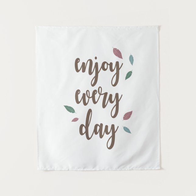 Motivation quote calligraphy text tapestry (Front)