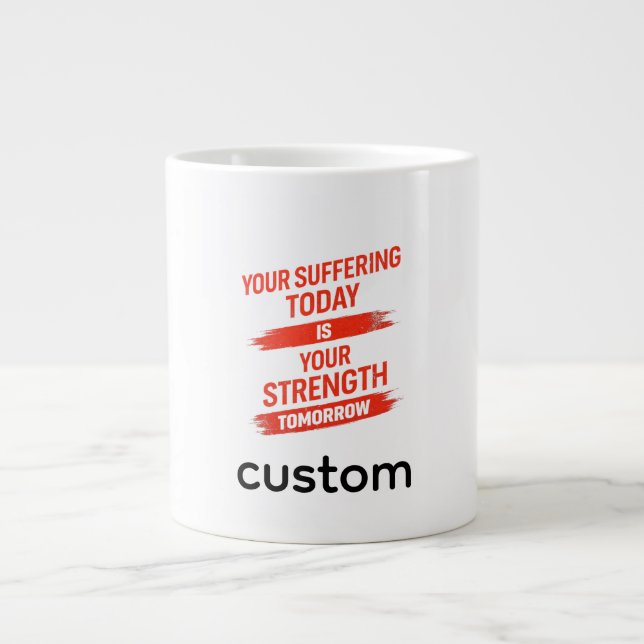 Motivation Quote Design Large Coffee Mug (Front)