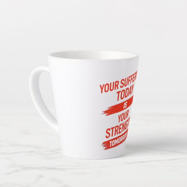 Motivation Quote Design Latte Mug (Left Angle)