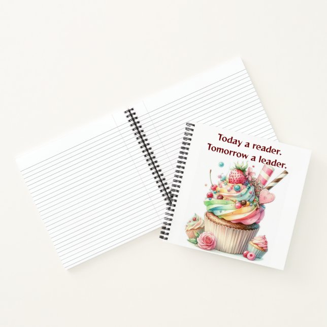 motivation quote ice-cream art Spiral Notebook (Inside)