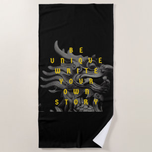 Motivation Quote Modern and Positive Text Beach Towel