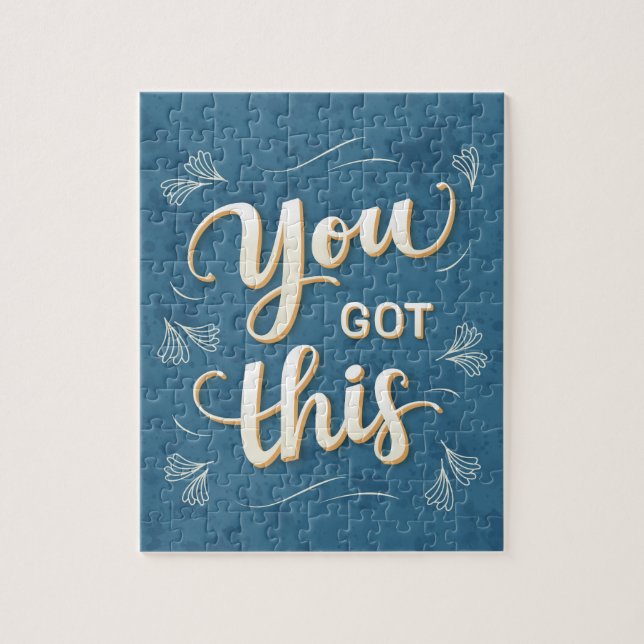 Motivation Quote Script Lettering  Jigsaw Puzzle (Vertical)