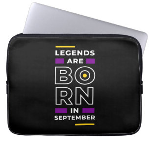 Motivation Quote Stylish Those Born In September Laptop Sleeve
