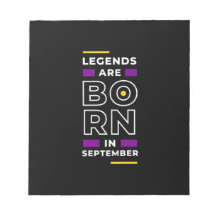Motivation Quote Stylish Those Born In September Notepad