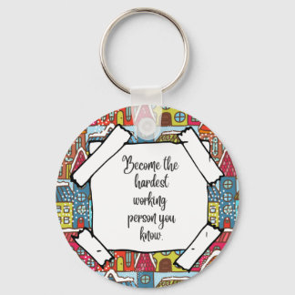Motivation Quotes ID Badges Holder and Keys Key Ring