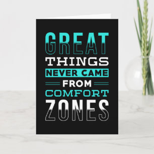 Motivation Saying Comfort Zone Card