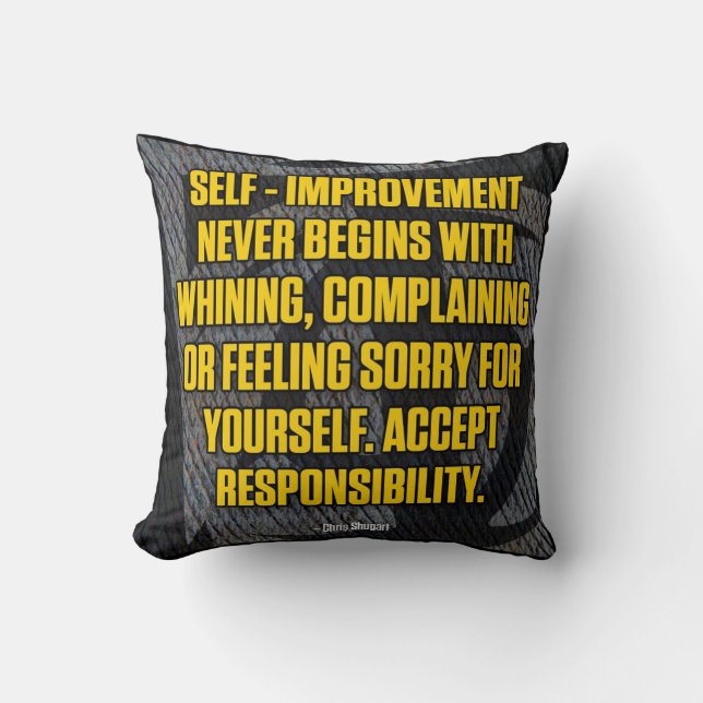 Motivation - Self-Improvement - Inspirational Cushion (Front)