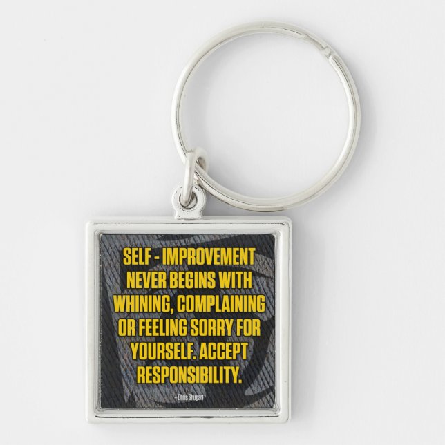 Motivation - Self-Improvement - Inspirational Key Ring (Front)