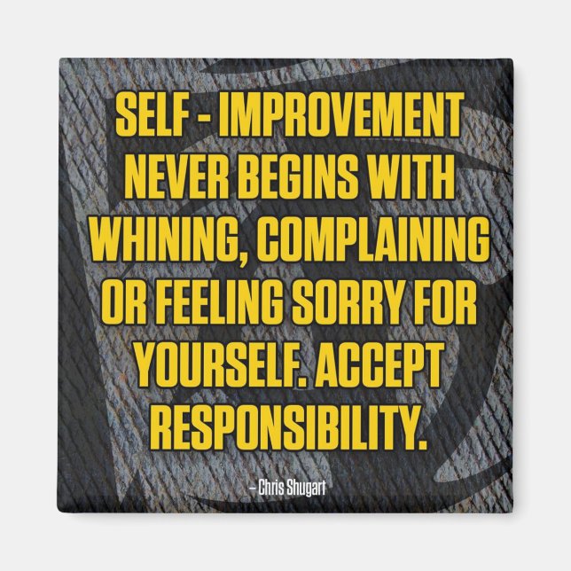 Motivation - Self-Improvement - Inspirational Magnet (Front)
