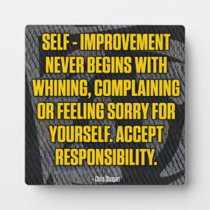 Motivation - Self-Improvement - Inspirational Plaque