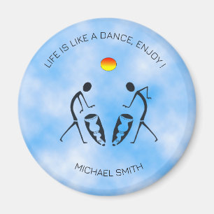 Motivation, Sunny Celebration Silhouette Dancers Magnet