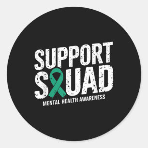 Motivation Support Squad Mental Health Awareness _ Classic Round Sticker