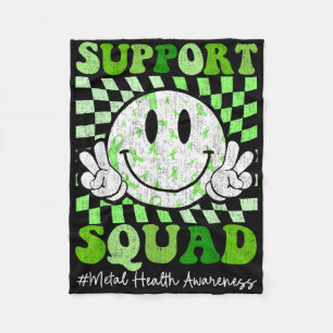 Motivation Support Squad Mental Health Awareness M Fleece Blanket