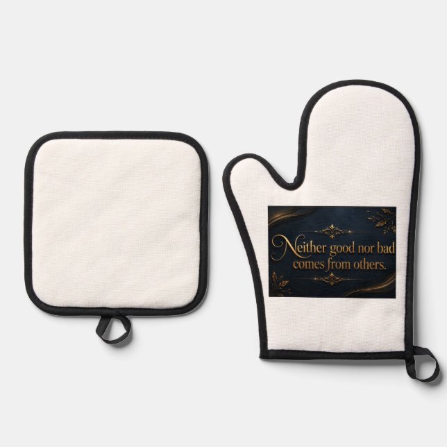 motivation that changes your life oven mitt & pot holder set (Front)