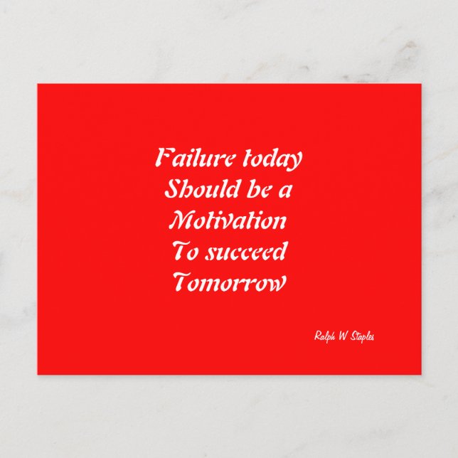 Motivation to succeed postcards (Front)