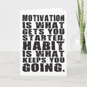 Motivation vs Habit - Motivational Words Card