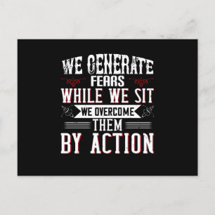 Motivation -We Generate Fears By Sitting Postcard