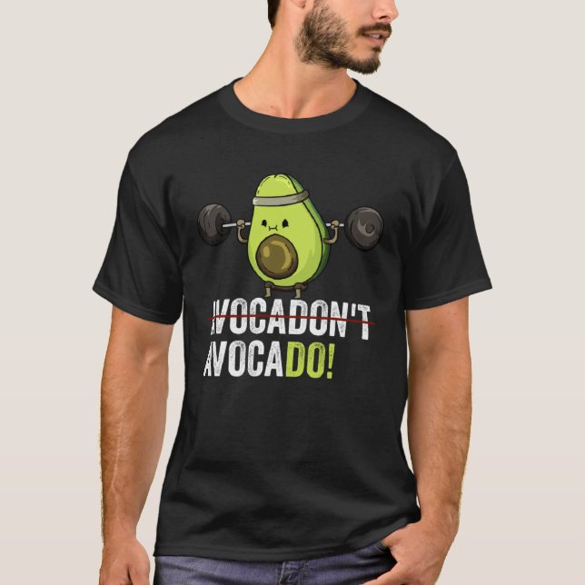 Motivation Weightlifting Gym Vegan Avocado  1 T-Shirt (Front)