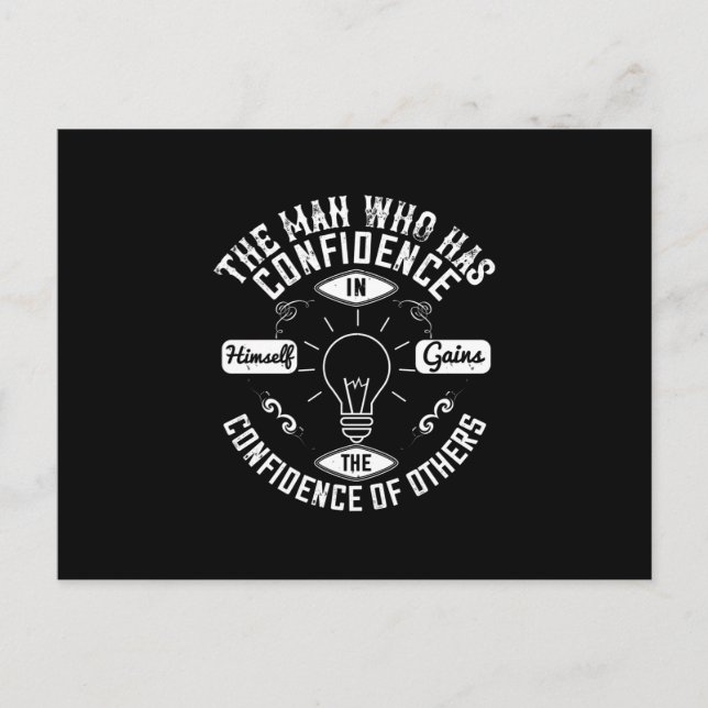 Motivation Who Has Confidence In Himself Postcard (Front)