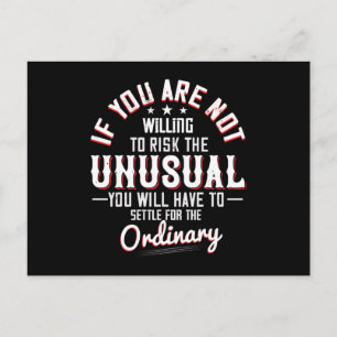 Motivation - Willing To Risk The Unusual Postcard