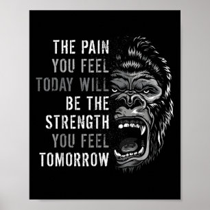 Motivation Workout And Gym Quotes Gorilla Mindset Poster