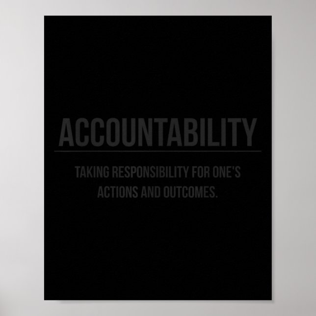 Motivational Accountability Entrepreneur Slogan Qu Poster (Front)