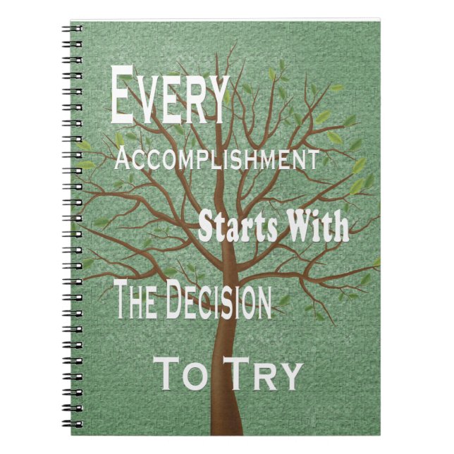 Motivational achievement and accomplishment notebook (Front)