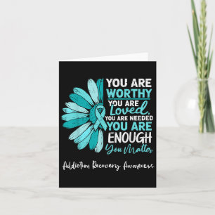 Motivational Addiction Recovery Awareness Drug Alc Card