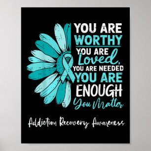 Motivational Addiction Recovery Awareness Drug Alc Poster