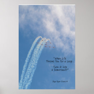 Motivational Aerobatic Sub-sonic Turbo-Jet Stunt Poster