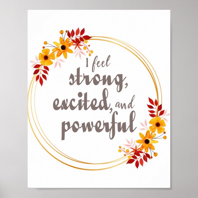 motivational affirmations for life acceptance poster (Front)