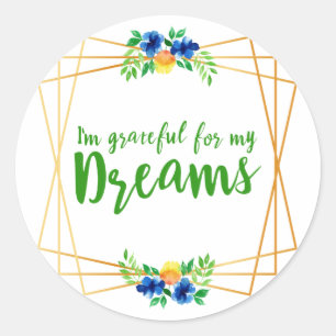 motivational affirmations for life and self love classic round sticker