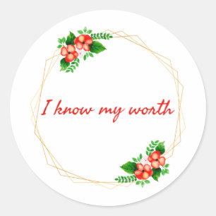 motivational affirmations for life classic round sticker